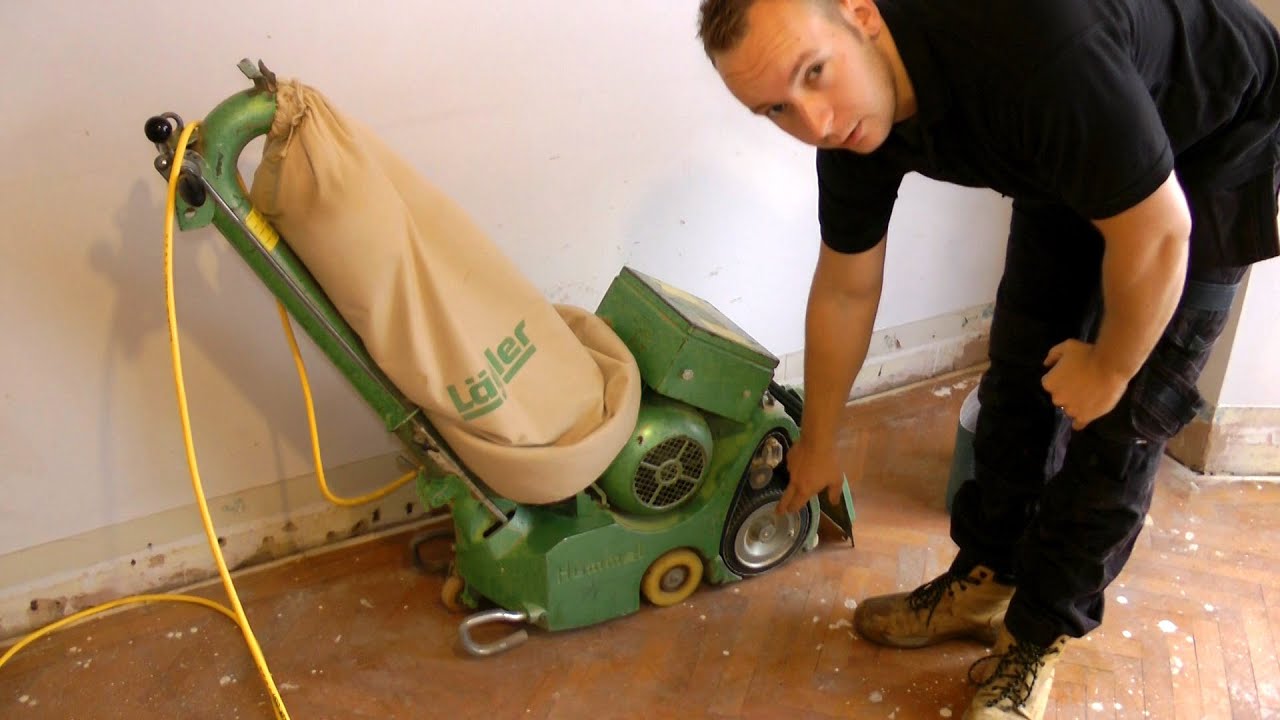 Sanding Old Hardwood Flooring With The Varathane Ezv Random Orbital Floor Sander