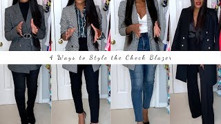 4 WAYS TO STYLE A CHECK PRINT BLAZER