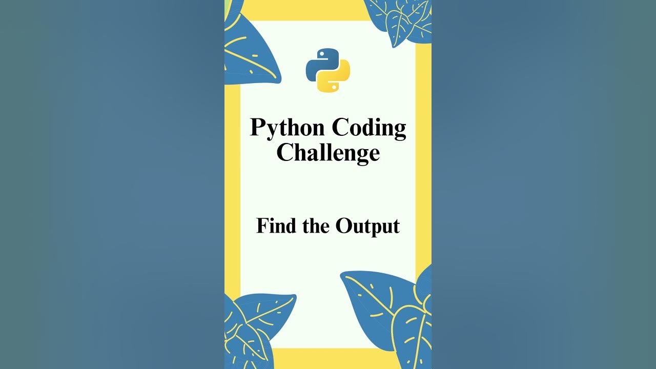 Python Coding Challenge - Code 8 - YouTube
