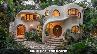 Whimsical Cob House Tour Organic Earth Home With Curved Walls & Lush Garden Retreat