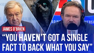 James O'Brien demands caller substantiates 'UNfunded Hamas tunnels' claim | LBC