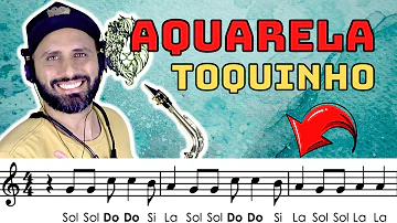 • Aquarela - Toquinho / Partitura com notas | Sax alto 🎷