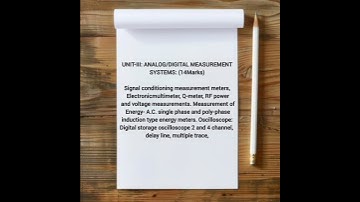 Electronic Telecommunication Engineering 2nd year 3rd sem.Syllabus. Measurement nd Instrumentation ✨