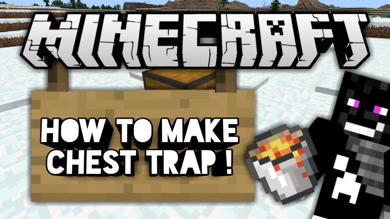 MCPE TUTORIALS : HOW TO MAKE EASY CHEST SNOW TRAP IN MINECRAFT !! - YouTube