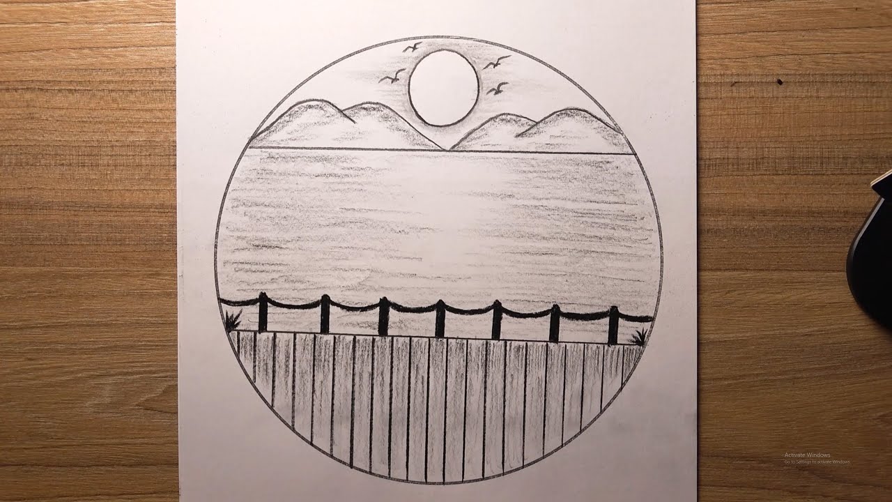 You Won’t Expect This Nature Scenery From a Simple Circle Drawing