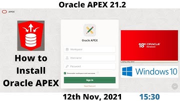 How to Install Oracle APEX 21.2 | DB 18c | Windows 10