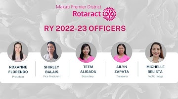 Rotaract Club of Makati Premier District - Charter Officers
