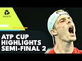 Shapovalov vs Safiullin; Auger-Aliassime vs Medvedev | ATP Cup 2022 Semi-Final 2 Highlights