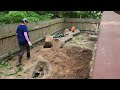 Stump grinding a big oak in brandermill