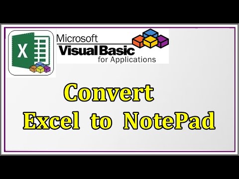Convert Excel to Notepad : Tutorial Excel - YouTube