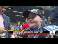 Blues super fan Laila has emotional reunion with players on the ice after Stanley Cup win