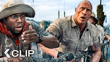 Rope Bridges EXTREME Monkey Chase Scene - JUMANJI: The Next Level Clip (2019) The Rock, Kevin Hart