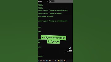 4 migrate commands in Django #django #python #code #tips #tricks #programming