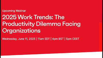 June 11 | Technology at Work Webinar Trailer