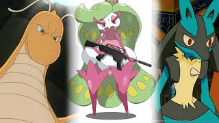 Dragonite vs Tsareena vs Lucario lvl 5 💀 be like | Pokemon Unite