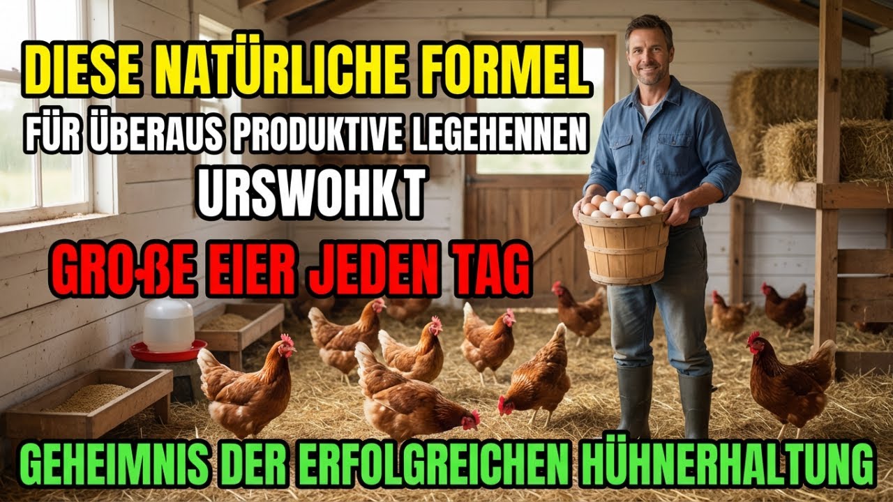 Dieses natürliche Präparat ist das Geheimnis für überaus produktive Legehennen, die große Eier legen