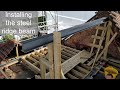 Installing a steel ridge beam