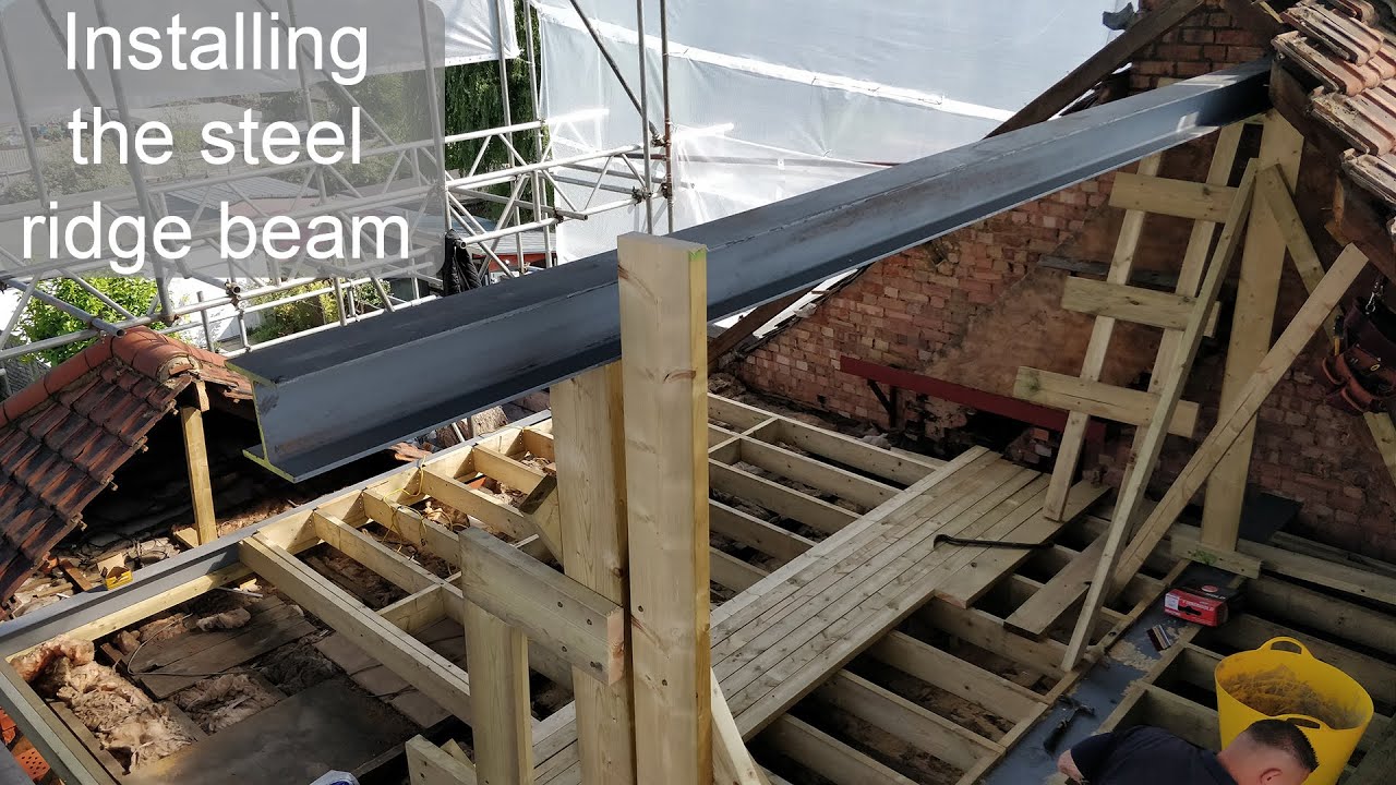 Installing A Steel Ridge Beam Youtube