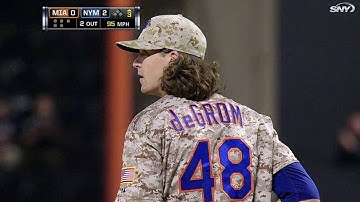 deGrom ties modern-era record with strikeout