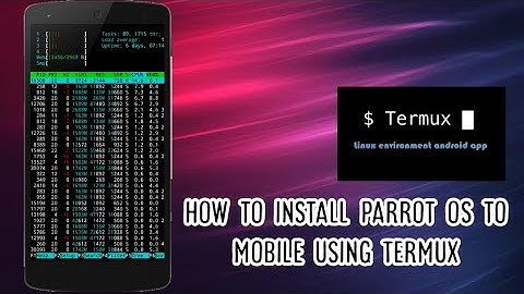how to install parrot os to mobile using termux