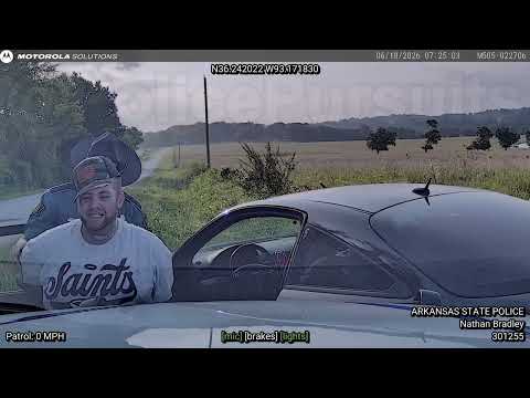 Stolen Chevy Cobalt, Warrants, DRUG PARAPHERNALIA, & Felony Fleeing - Arkansas State Police pursuit