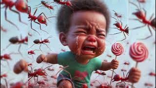 bayi menangis lucu imut takut di gigit semut