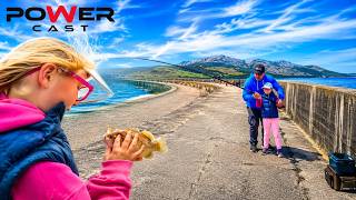 kids fishing adventure on holyhead breakwater