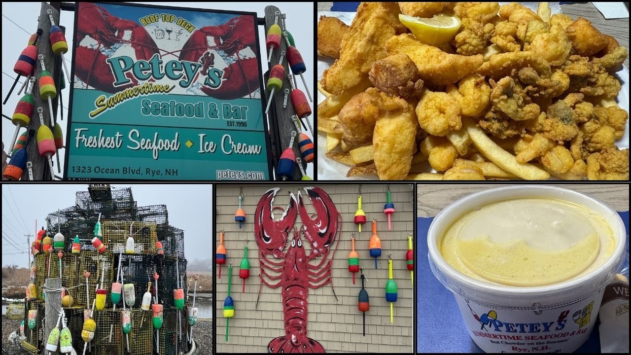 PETEY'S SUMMERTIME SEAFOOD & BAR ~ AWESOME SEAFOOD! ~ RYE, NH - YouTube