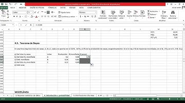 Teorema Bayes en Excel 2013