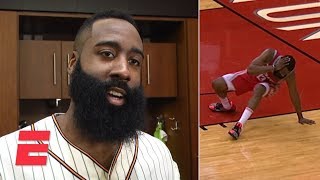 James harden speaks to the media following houston rockets' 116-109
loss giannis antetokounmpo and milwaukee bucks at home, pass a...