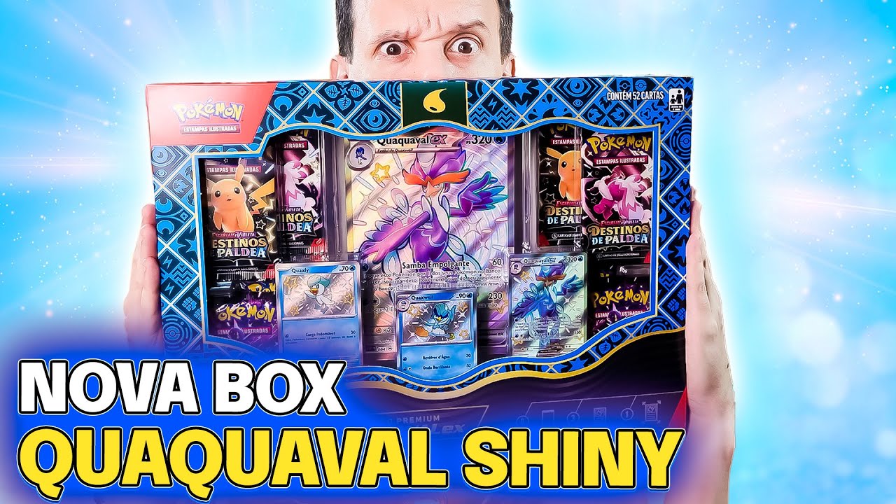 ABRI A NOVA BOX DO QUAQUAVAL SHINY!  | CAPITÃO HUNTER CARTAS POKEMON TCG