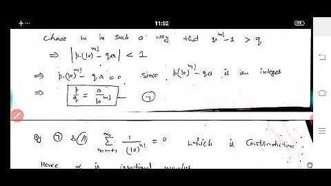 Lect-4 (M.Sc. Maths, Sem-4 KUK) Example of Transcendental number