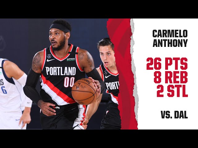 Download Carmelo Anthony Blazers Jersey 00 Back Wallpaper