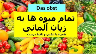 تمام اسامی میوه به زبان آلمانی /das obst