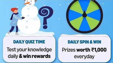 Amazon Daily Quiz Answer Today I Daily Quiz Time Answer Today I Amazon Quiz Answer Today