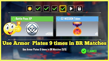 Call Of Duty Mobile Use Armor  Plates 9 times in BR Matches Task Complete