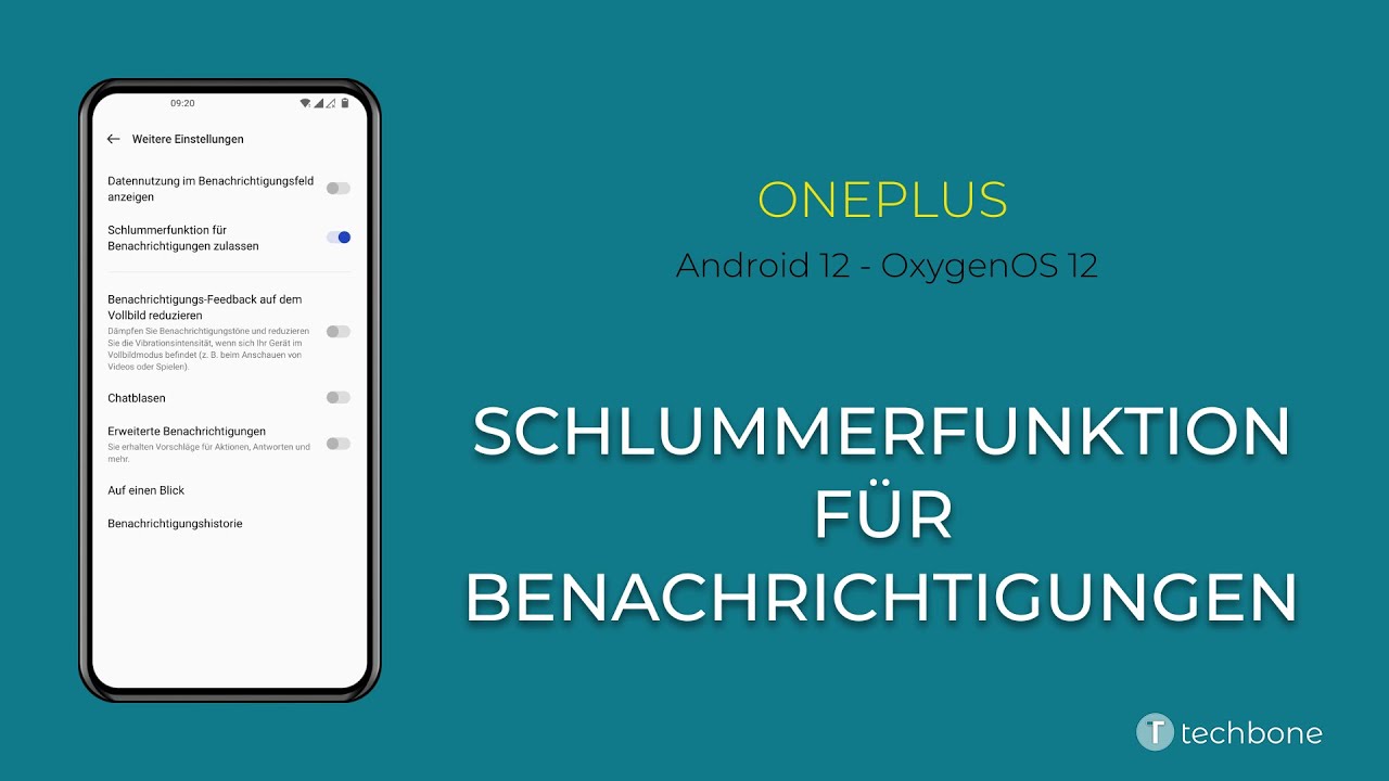 Schlummerfunktion für Benachrichtigungen de-aktivieren - OnePlus [Android  12 - OxygenOS 12] - YouTube