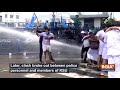 Clash breaks out between police kerala students union members in thiruvananthapuram