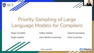 Priority Sampling of Large Language Models for Compilers, EuroMLSys 2024, Athens