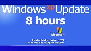Windows XP Update Screen REAL COUNT 8 hours 4K Resolution