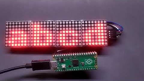 Raspberry Pi Pico: 8x32 LED Matrix with MAX7219 - Show text