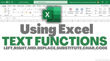 How to use Text Function in Excel [LEFT, RIGHT, MID, REPLACE, SUBSTITUTE, CHAR, CODE]