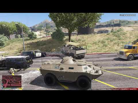 GTA 5 - HVY APC Tank Rampage + Six Star Escape