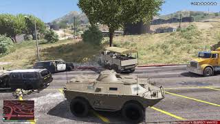 GTA 5  HVY APC Tank Rampage + Six Star Escape