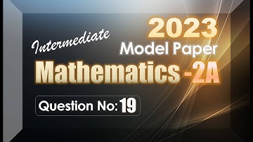 IPE MATHS IIA MODELPAPER1 QNO19 | Solve the equation 4x^3-24x^2+23x+18=0 the roots being n AP