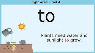 Sight words with simple sentences - PART 4 | High-Frequency Words | Sight words for Kindergarten