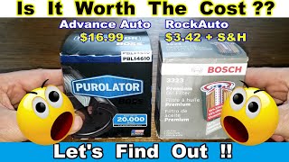 Purolator Boss PBL14610 Oil Filter vs. Bosch Premium 3323 Oil Filter Cut Open Comparison