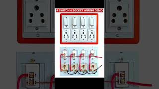 4 Swich 4 Socket Bord Wayring