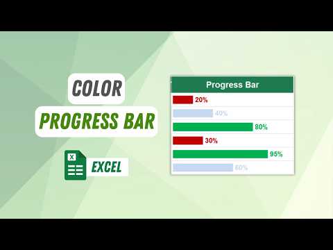 How to Create a Progress Bar in Excel with Percentage (Color-Changing)