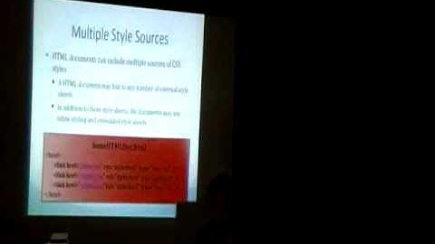Web Design DeCal Class Fa10 Lecture 3: CSS Introduction - Part 3 of 4
